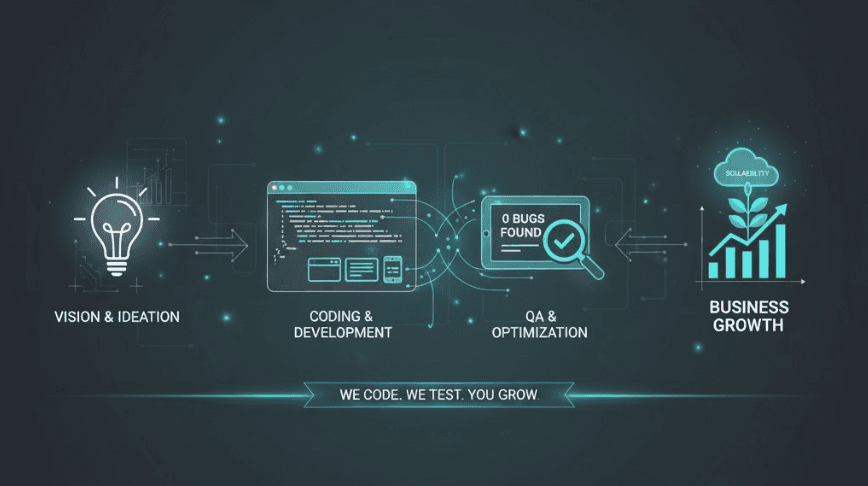 A team of diverse software developers collaborating in a modern office.